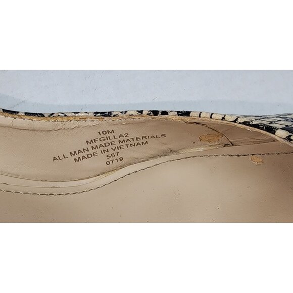 Marc Fisher Gilla 2 Snakeskin Pointed Toe Block Heel Ankle Strap Pumps Size 10M - Picture 13 of 16